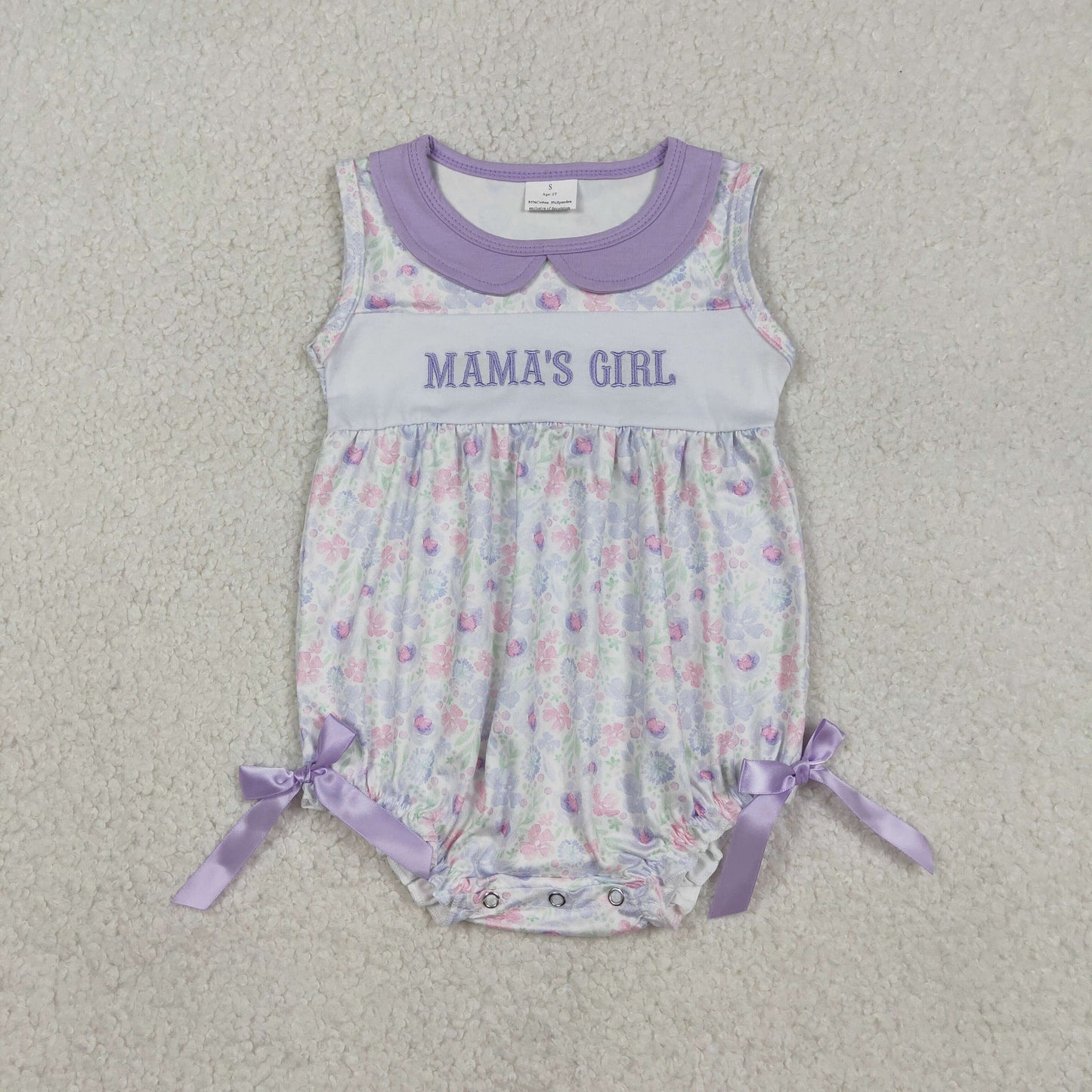 SR3591 embroidery mama's GIRL romper 202601 RTS