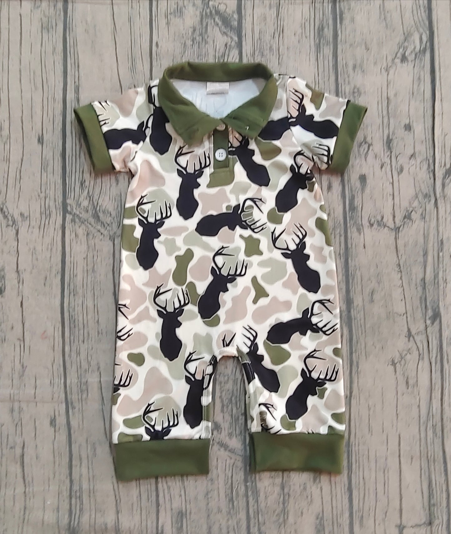 SR3636 deer camo girl summer romper 202512 preorder