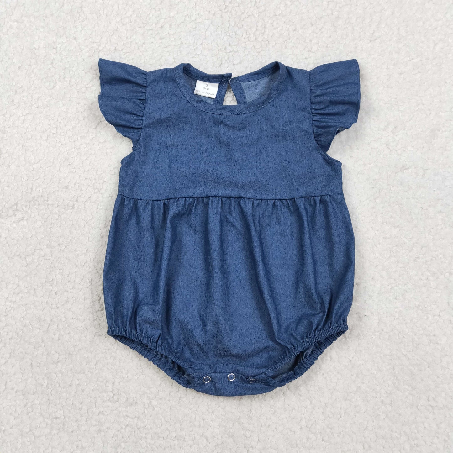 SR3734 BLUE denim girl summer romper 202601 RTS