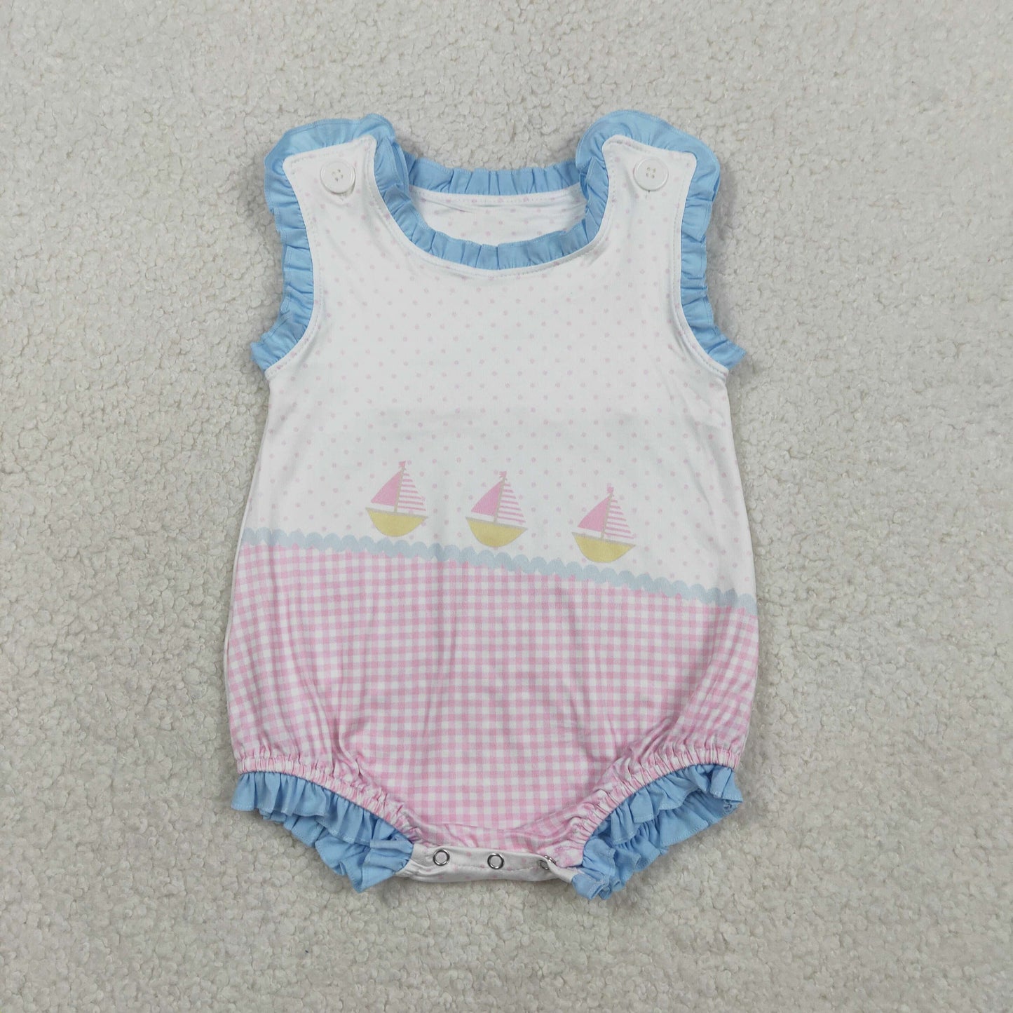 SR3755 sailboat girl summer romper 202601 RTS