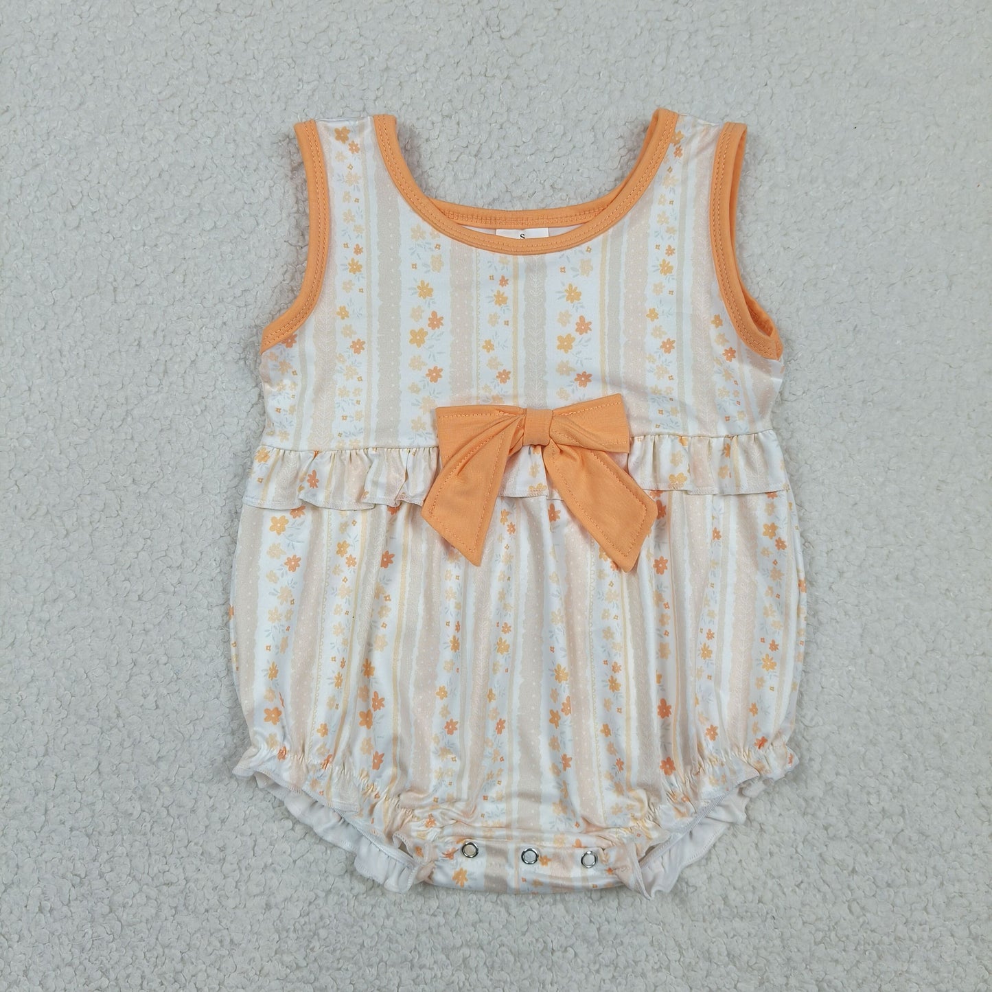 SR4122 bow flower girl summer romper 202604 RTS