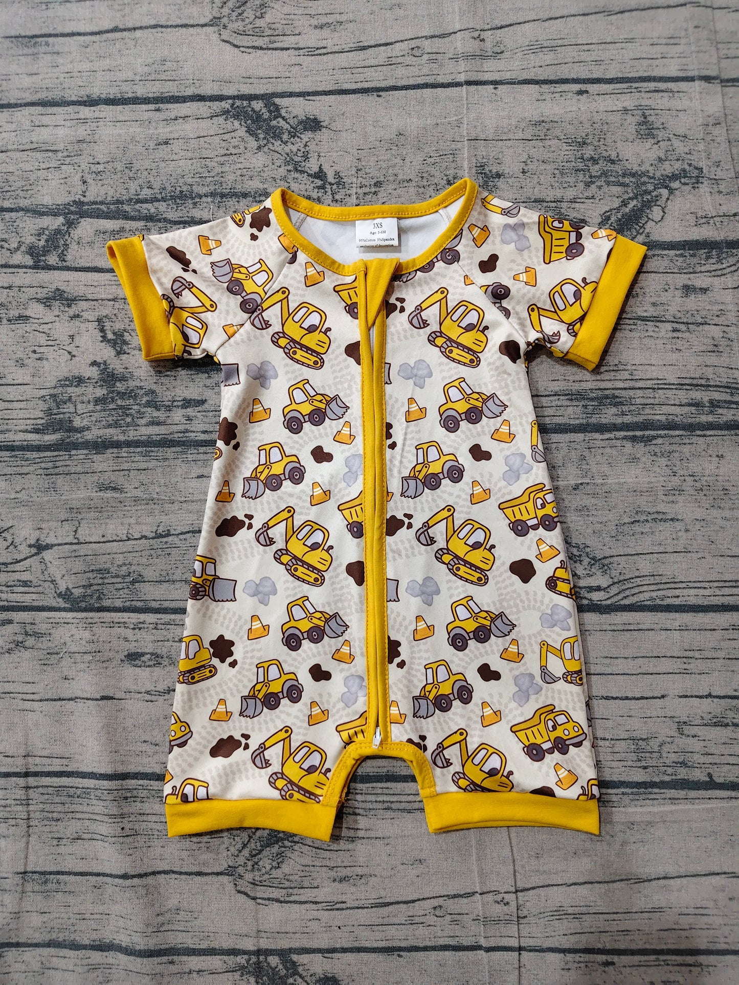 SR4183 excavator boy romper overall 202605 preorder