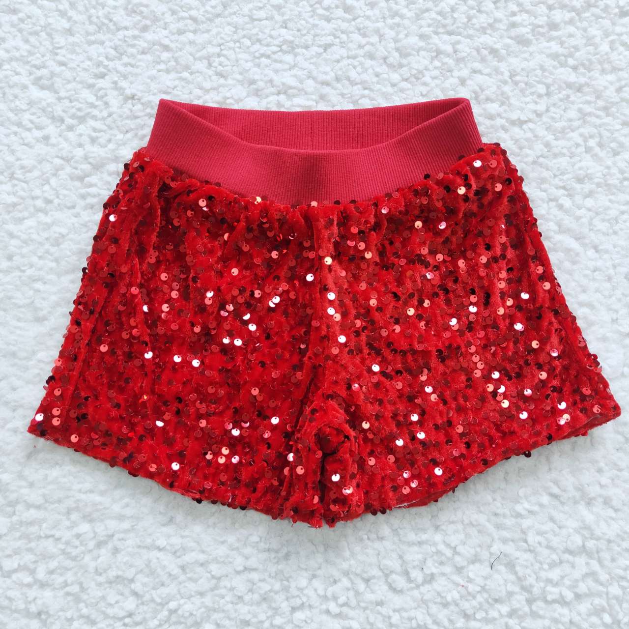 SS0098 girl Red sequin girl shorts RTS Free shipping order $100+