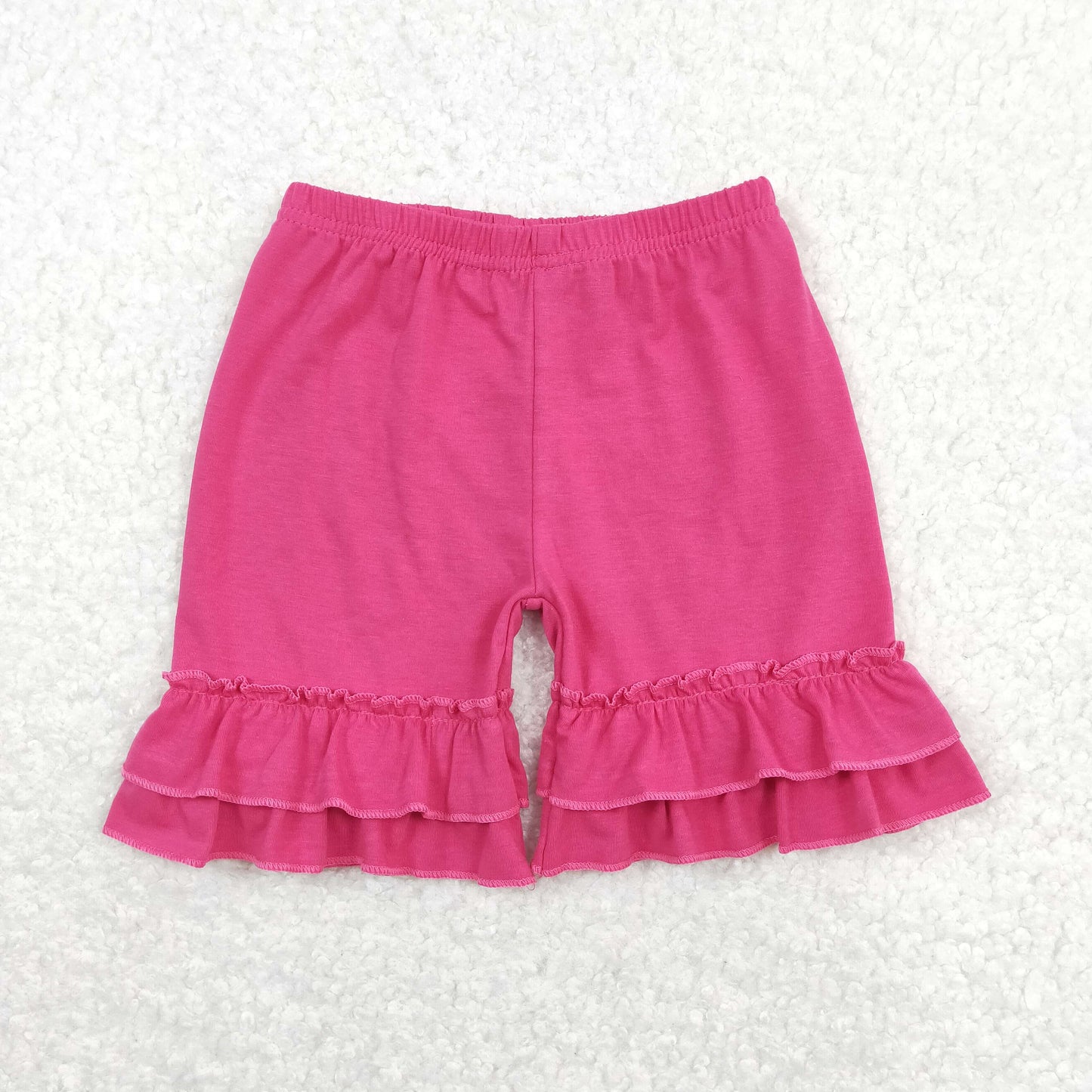 SS0178 girl pink ruffles shorts pants 202403 rts