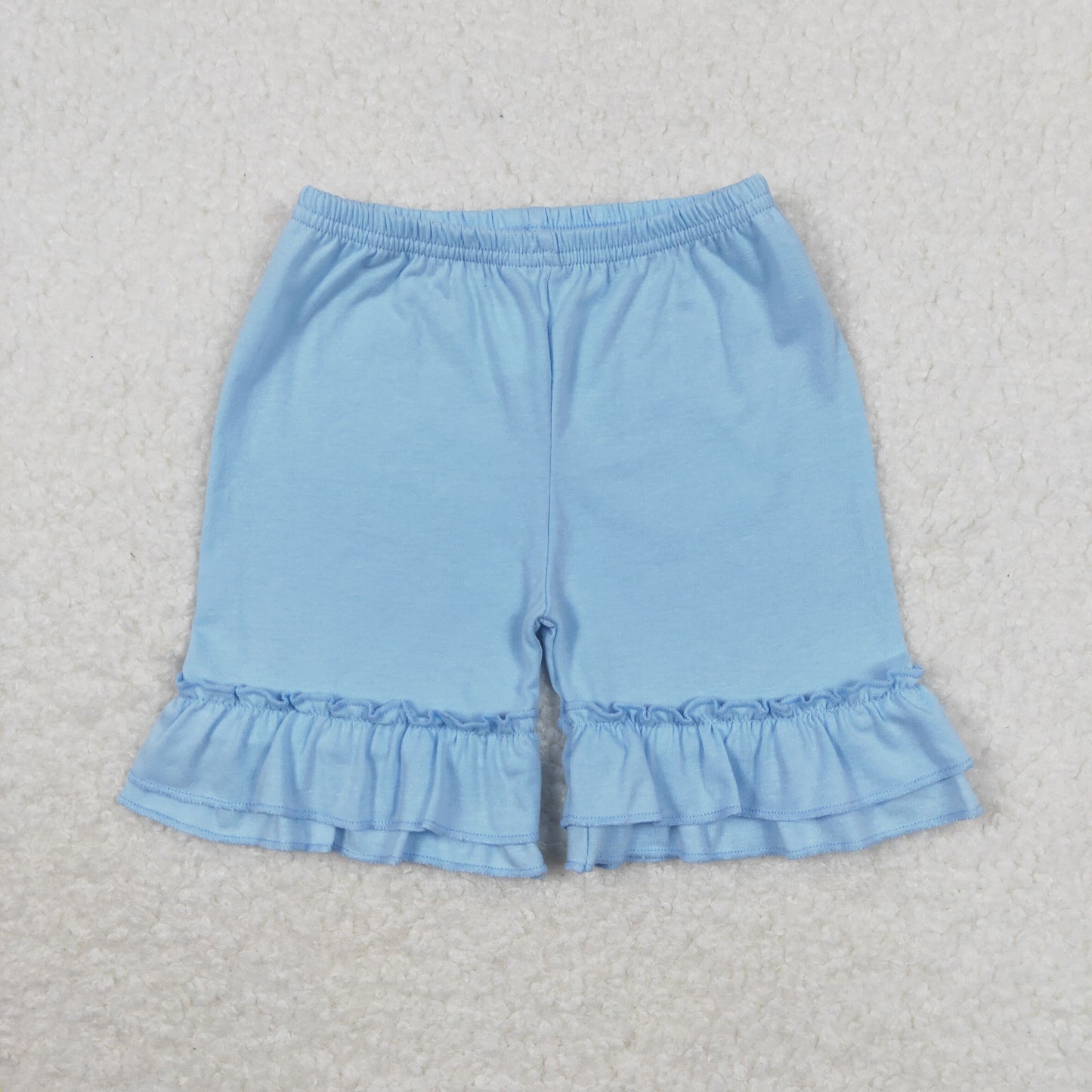 SS0183 girl green ruffles shorts pants 202402 rts