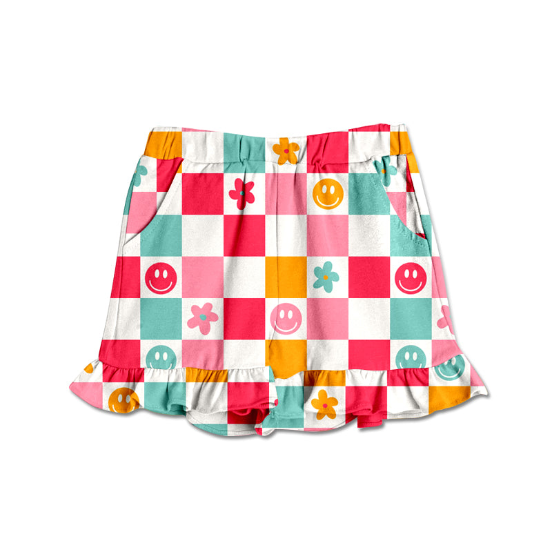 SS0260 girl checkerboard shorts preorder 202403