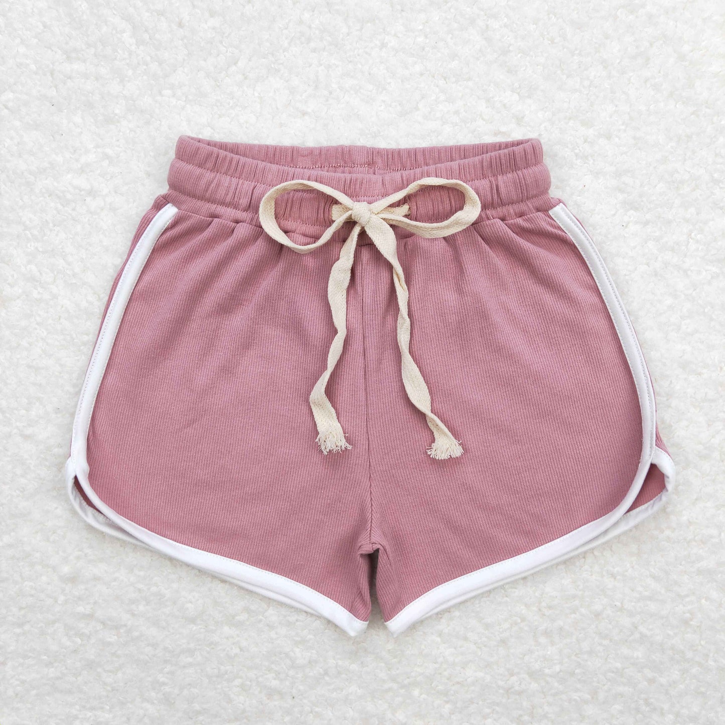SS0293 pink cotton solid girl shorts 202404 RTS