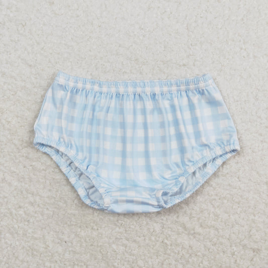 SS0352 Bummies checkerboard blue girl boy bloomer shorts 202405 RTS