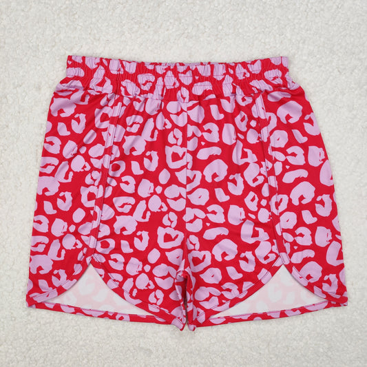 SS0382  adult women leopard pink girl sports shorts girl shorts 202502 RTS