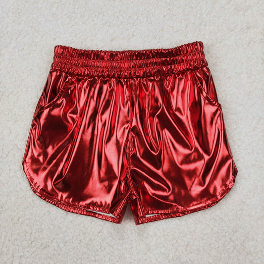 SS0415 western red glitter sparkling girl shorts 202503 RTS