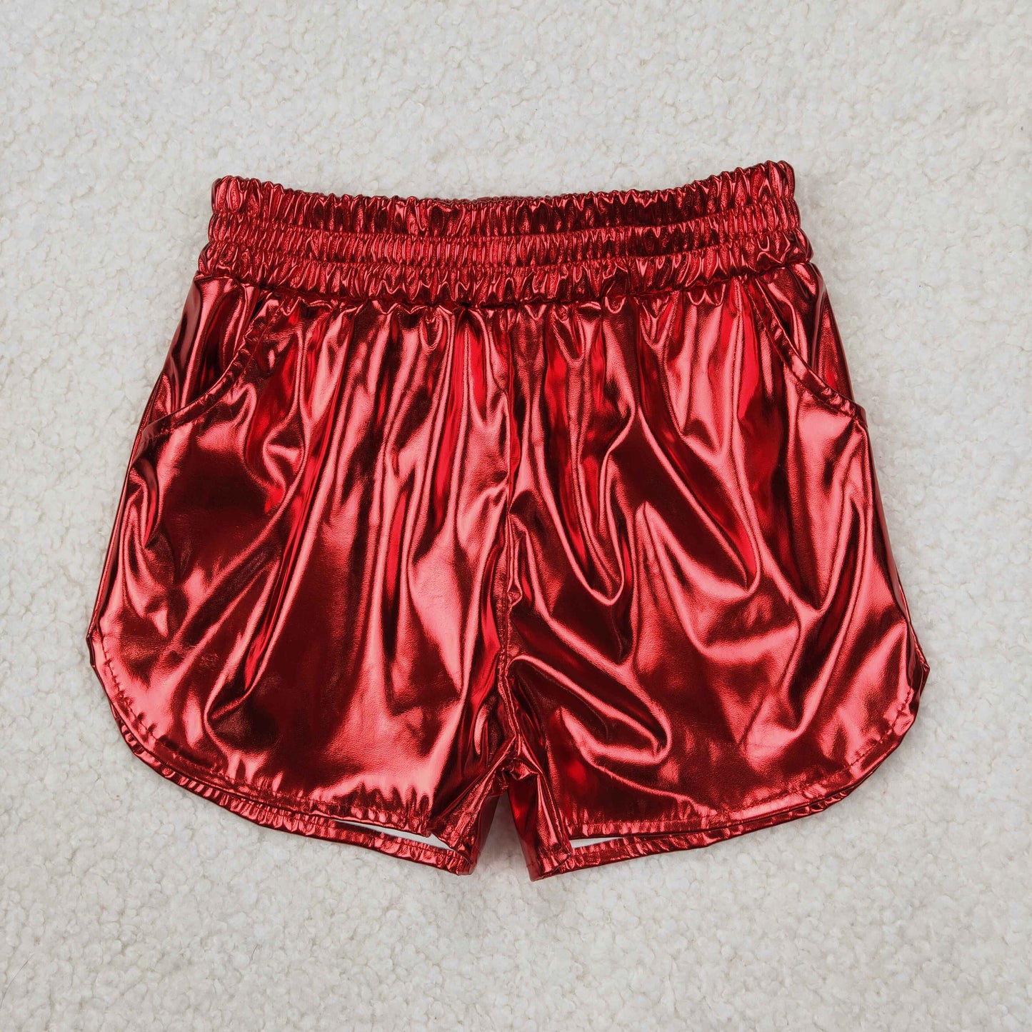 GLK0041 western red skirt glitter sparkling girl shorts 202503 RTS