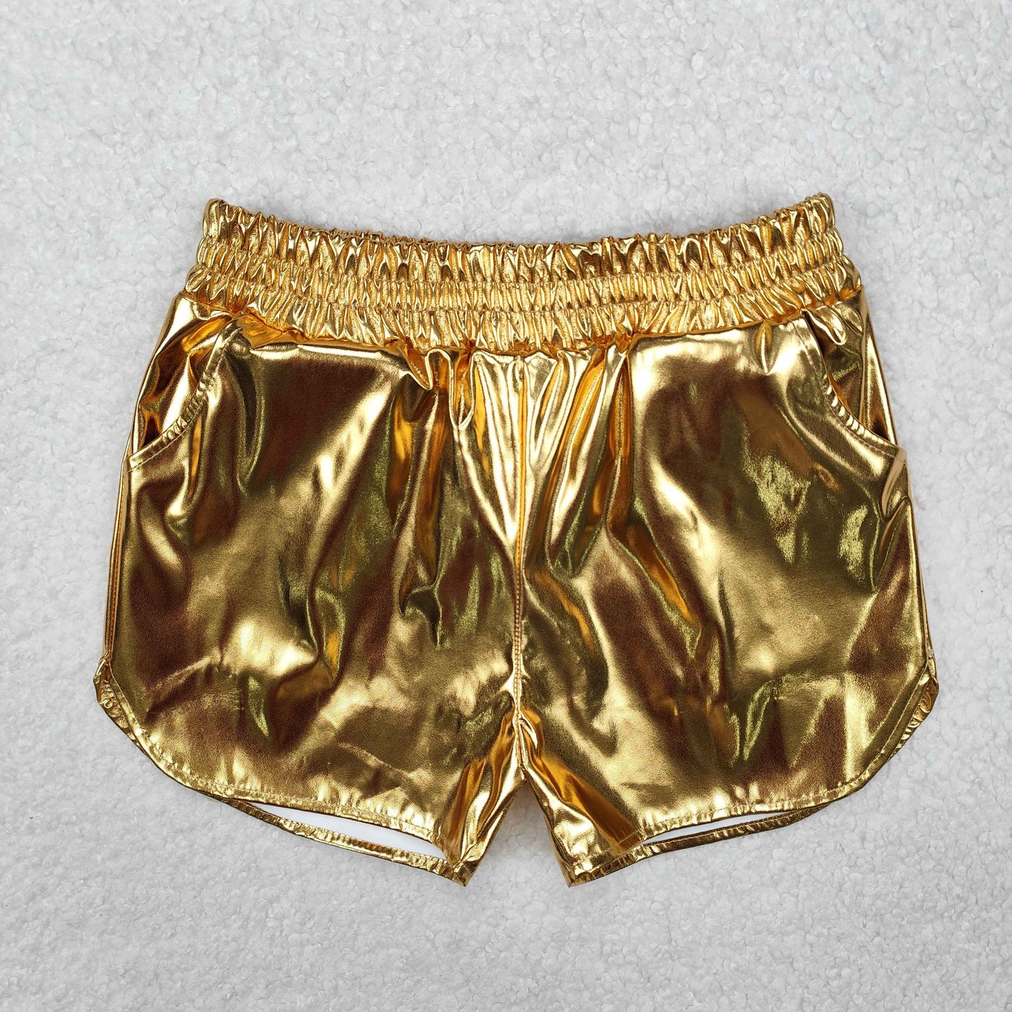 SS0417 golden leather boy shorts 202501 RTS