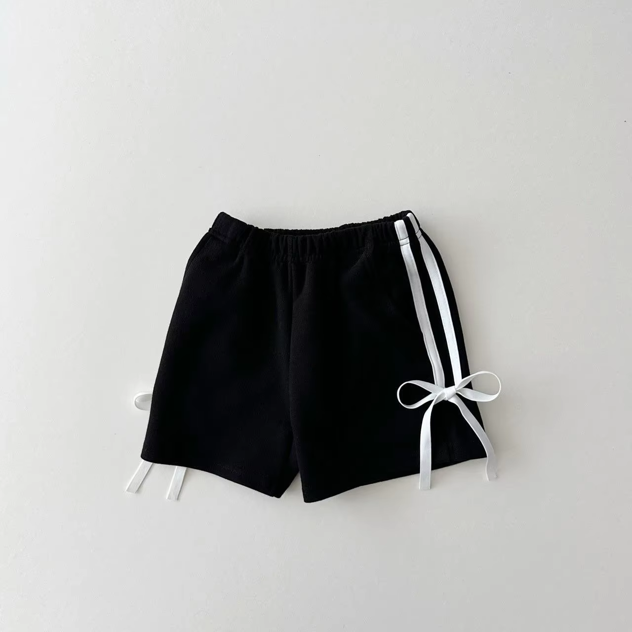 SS0427 black whtie bow girl shorts 202411 preorder