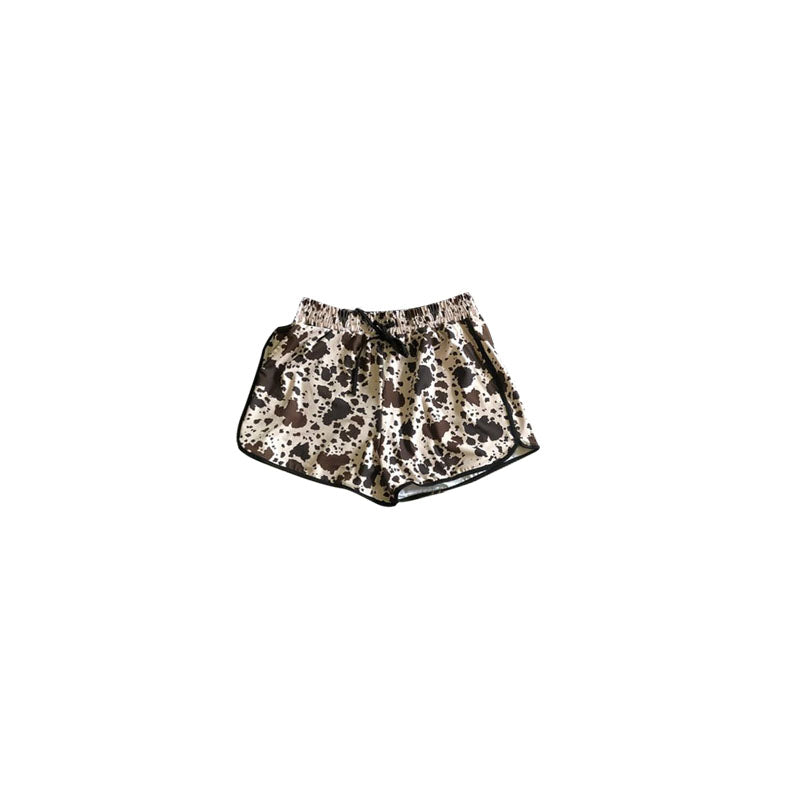 SS0447 cow print western girl shorts 2025012
