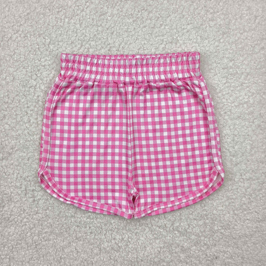 SS0472 checkerboard summer girl shorts outfit 202504  RTS