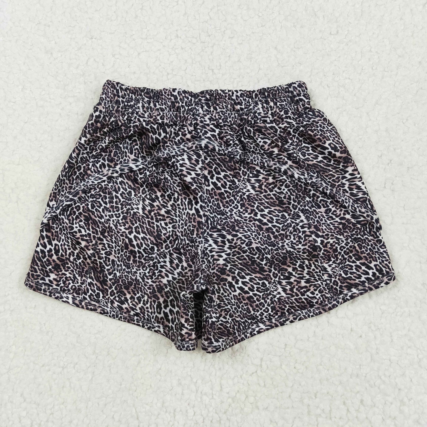 SS0480 yoga leopard summer girl shorts outfit 202505 rts