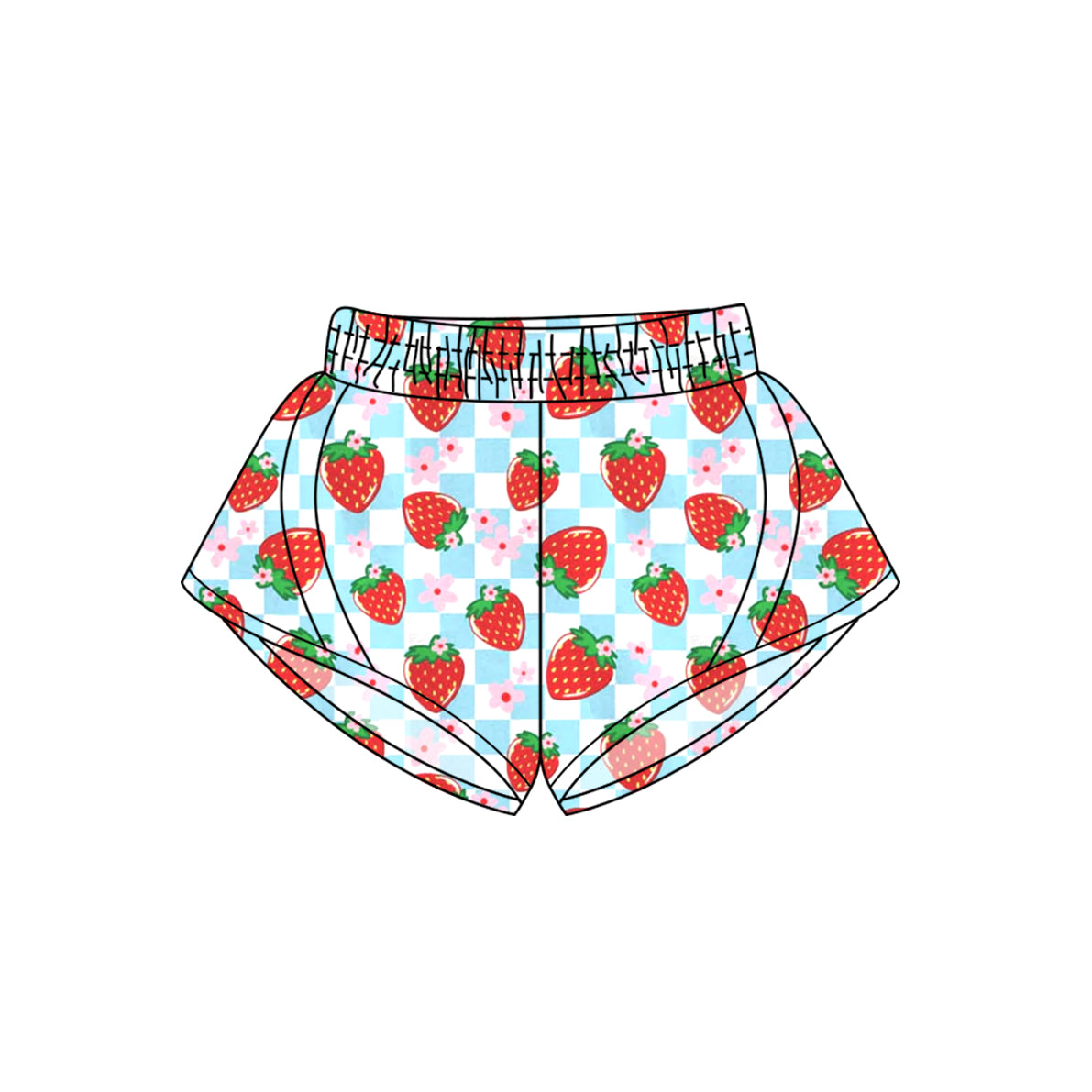SS0499 yoga red strawberry girl shorts 202503 preorder