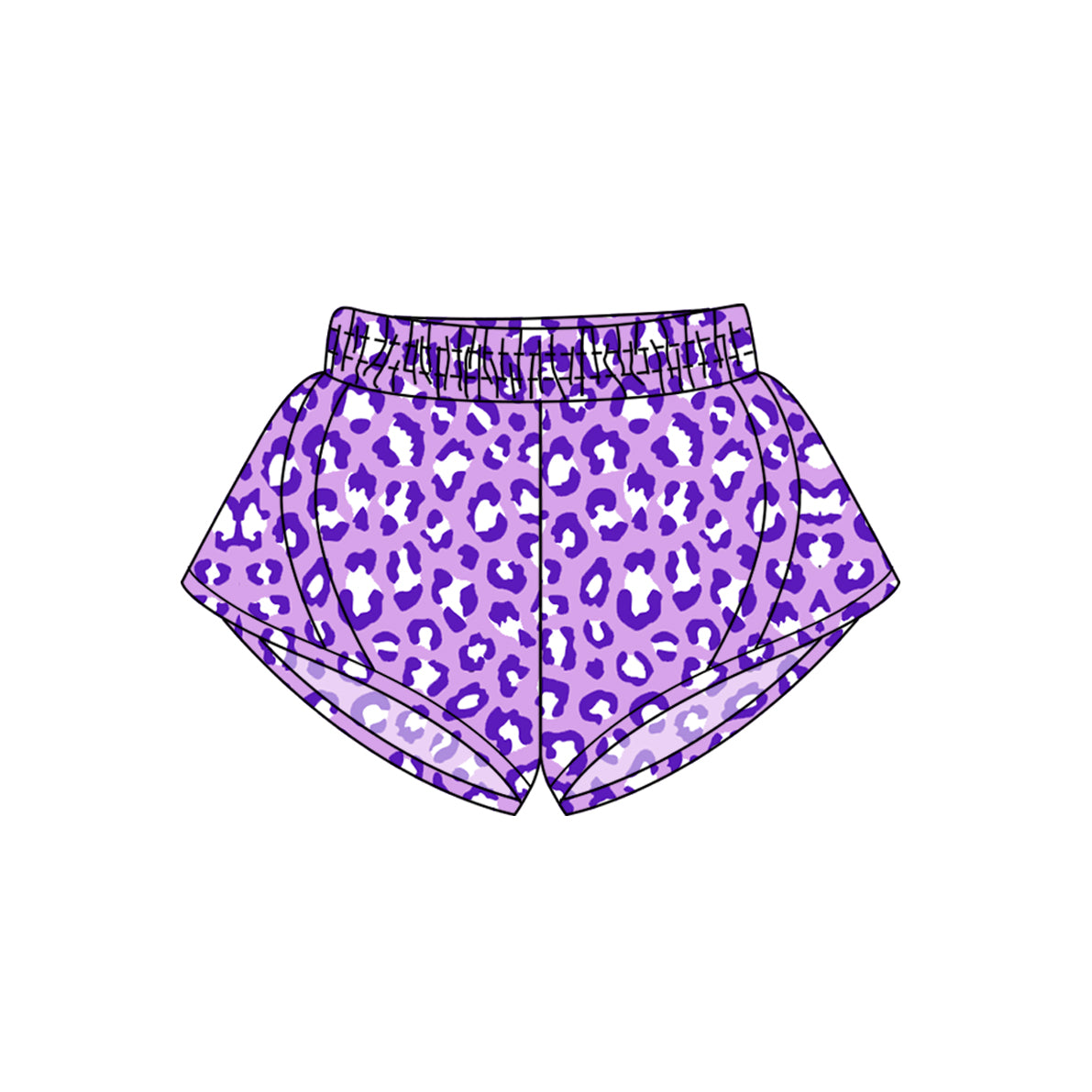 SS0501 purple leopard yoga girl shorts 202503 preorder
