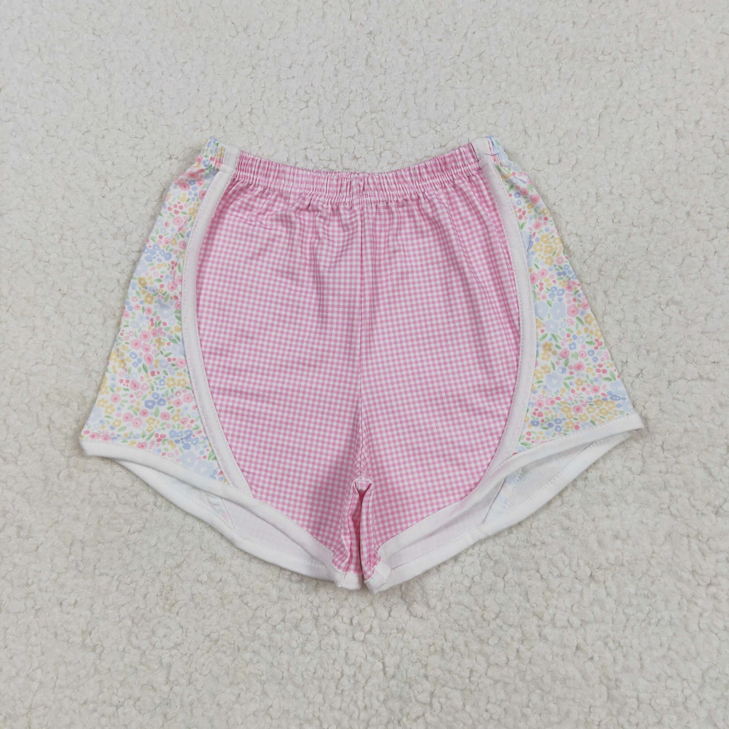 SS0518 pink flower butterfly shorts western kids shorts outfit 202505 RTS