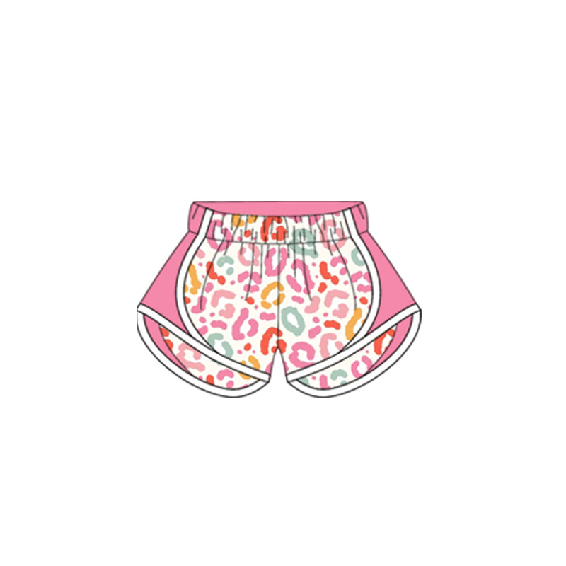 SS0525 leopard pink butterfly shorts western girl kids shorts outfit 202503 preorder