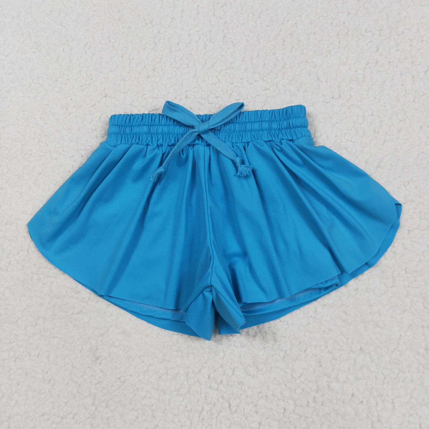 SS0549 RTS yoga solid color butterfly shorts real drawstring girl kids shorts 202505