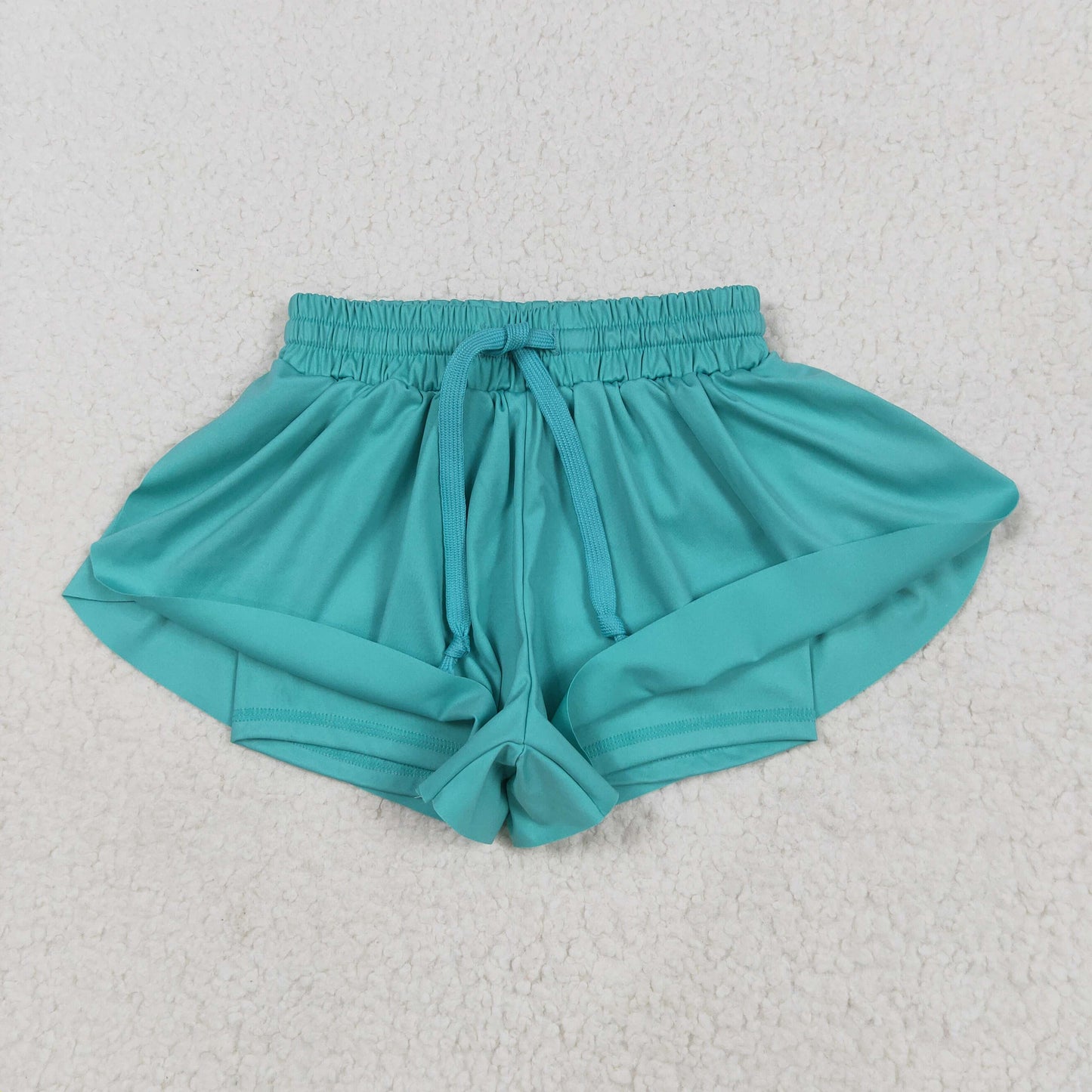 SS0553 yoga butterfly shorts solid color real drawstring girl kids shorts 202505 RTS