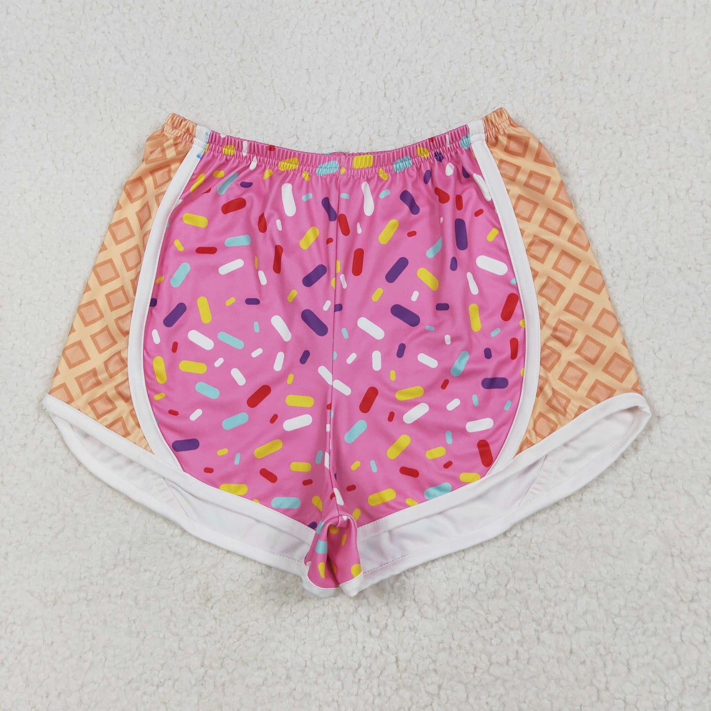 SS0574 Adult ice cream butterfly shorts women ice cream drip shorts mama sibling RTS