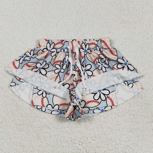 SS0581 baseball butterfly shorts girl kids shorts skirt 202505 rts