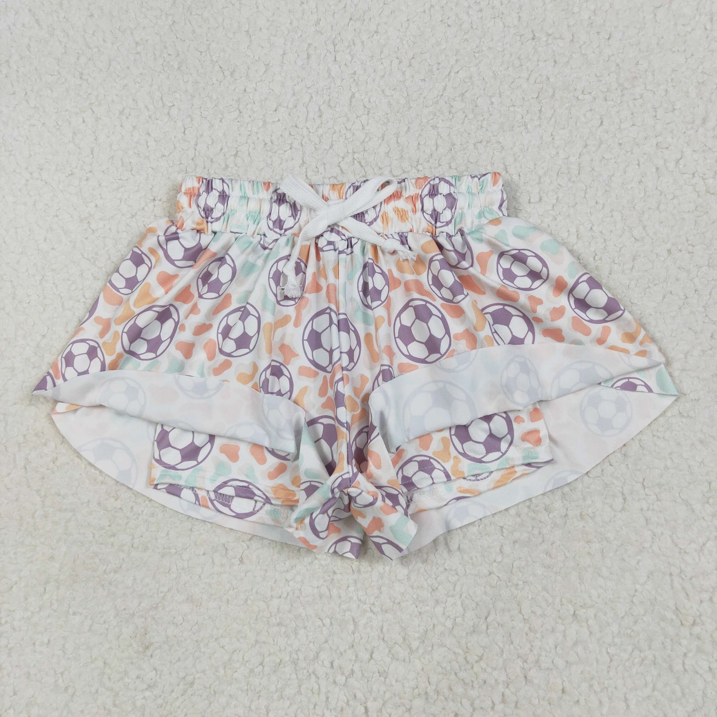 SS0582 butterfly shorts -silkmilk Football girl kids shorts skirt 202507 RTS