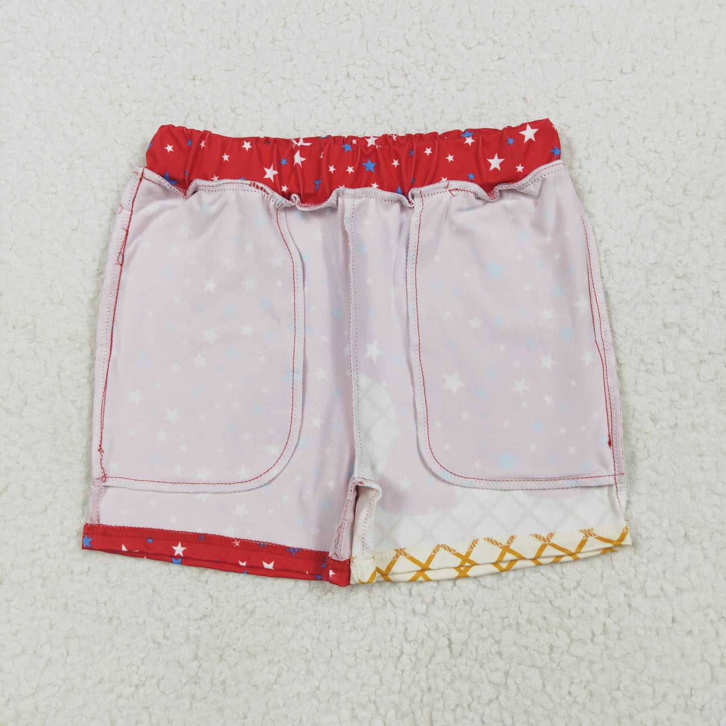 SS0612 4th July boy splatter ice cream drip shorts 202506 RTS