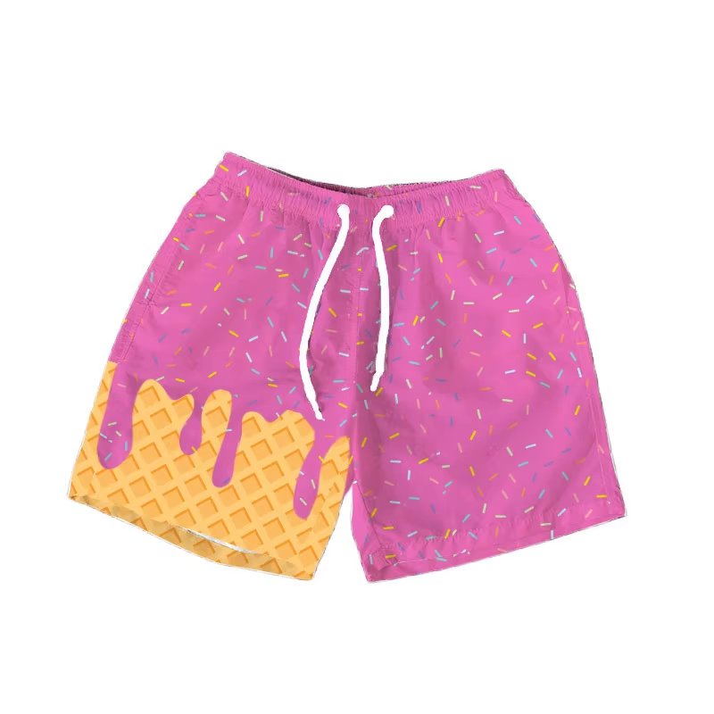 SS0616 pink boy splatter ice cream drip shorts 202506 preorder