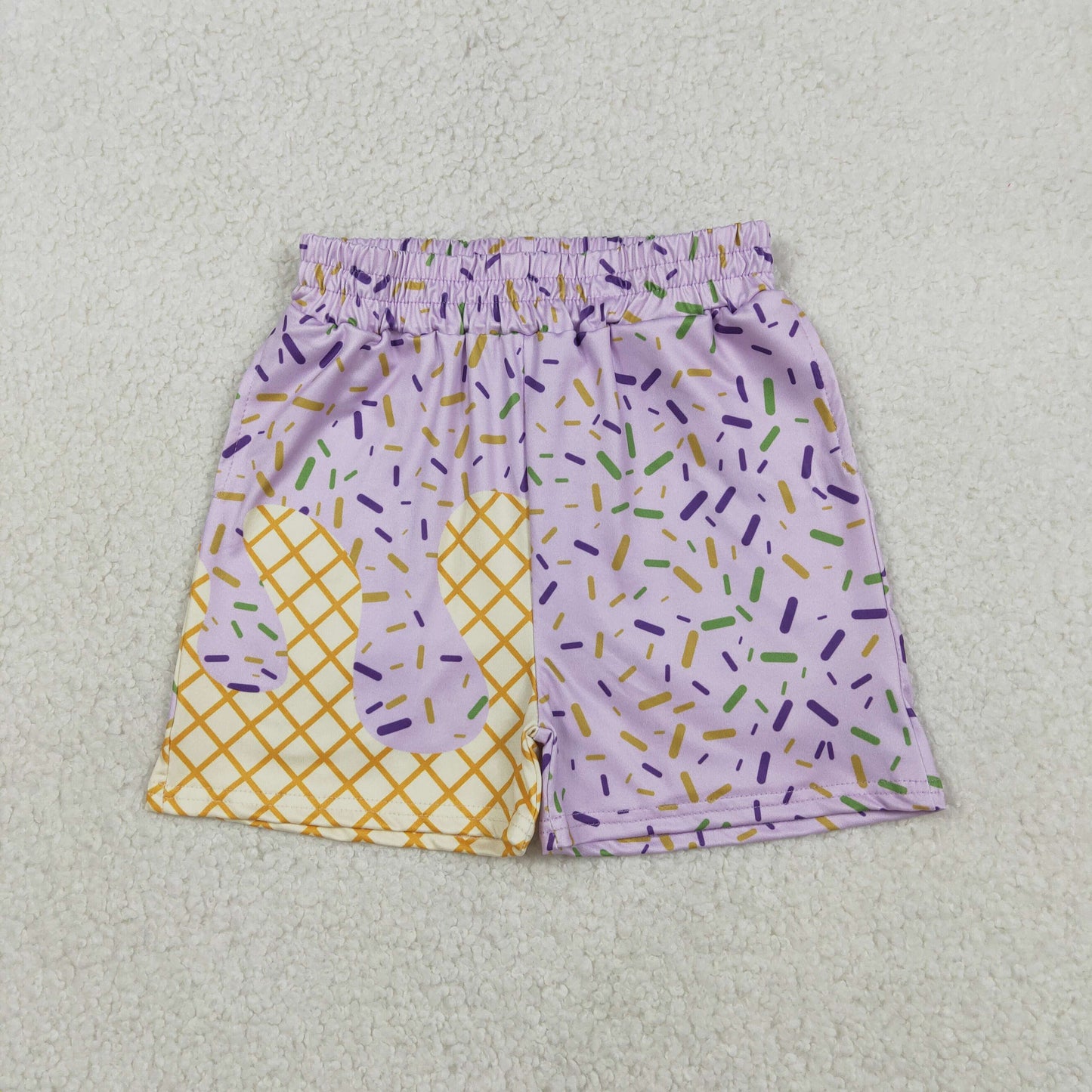SS0653 boy splatter ice cream drip shorts 202512 RTS