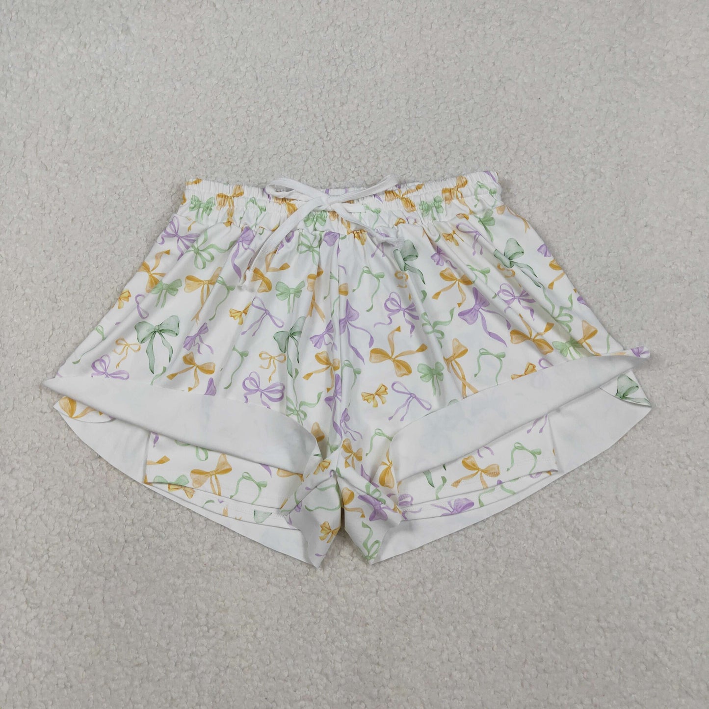 SS0679 adult bow yoga Mardi Gras shorts women 202511 r sibling