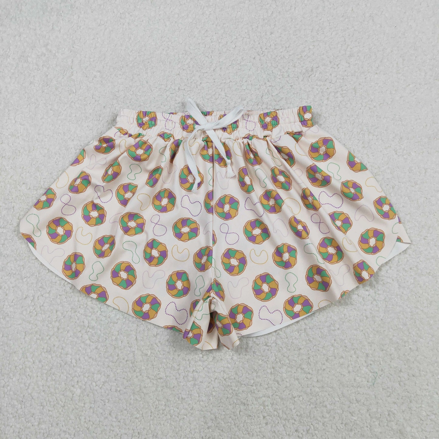 SS0680 adult yoga Mardi Gras shorts women 202511 RTS sibling