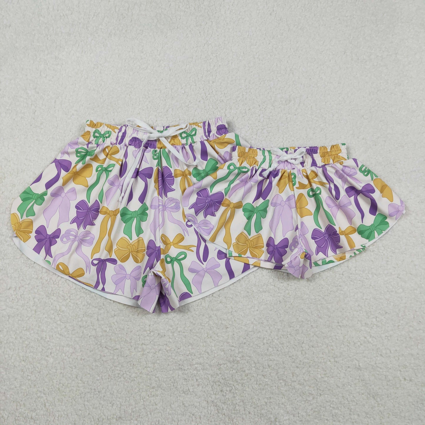 SS0681 adult yoga Mardi Gras shorts women 202511 RTS sibling