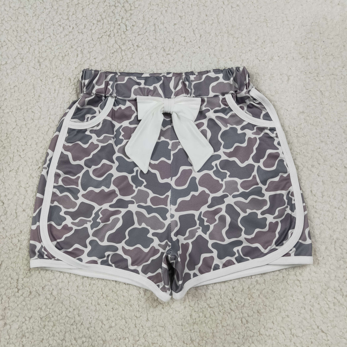 SS0688 Camo yoga girl kids shorts 202608 RTS