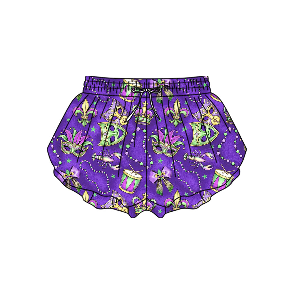 SS0701 yoga Mardi Gras shorts girl kids shorts 202510 preorder