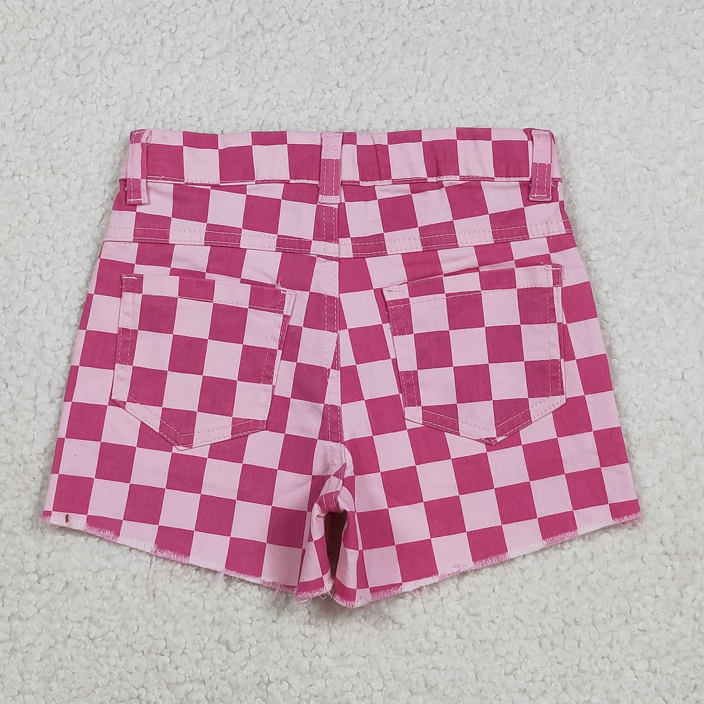 SS0764 denim checkerboard JEANS shorts 202512 RTS
