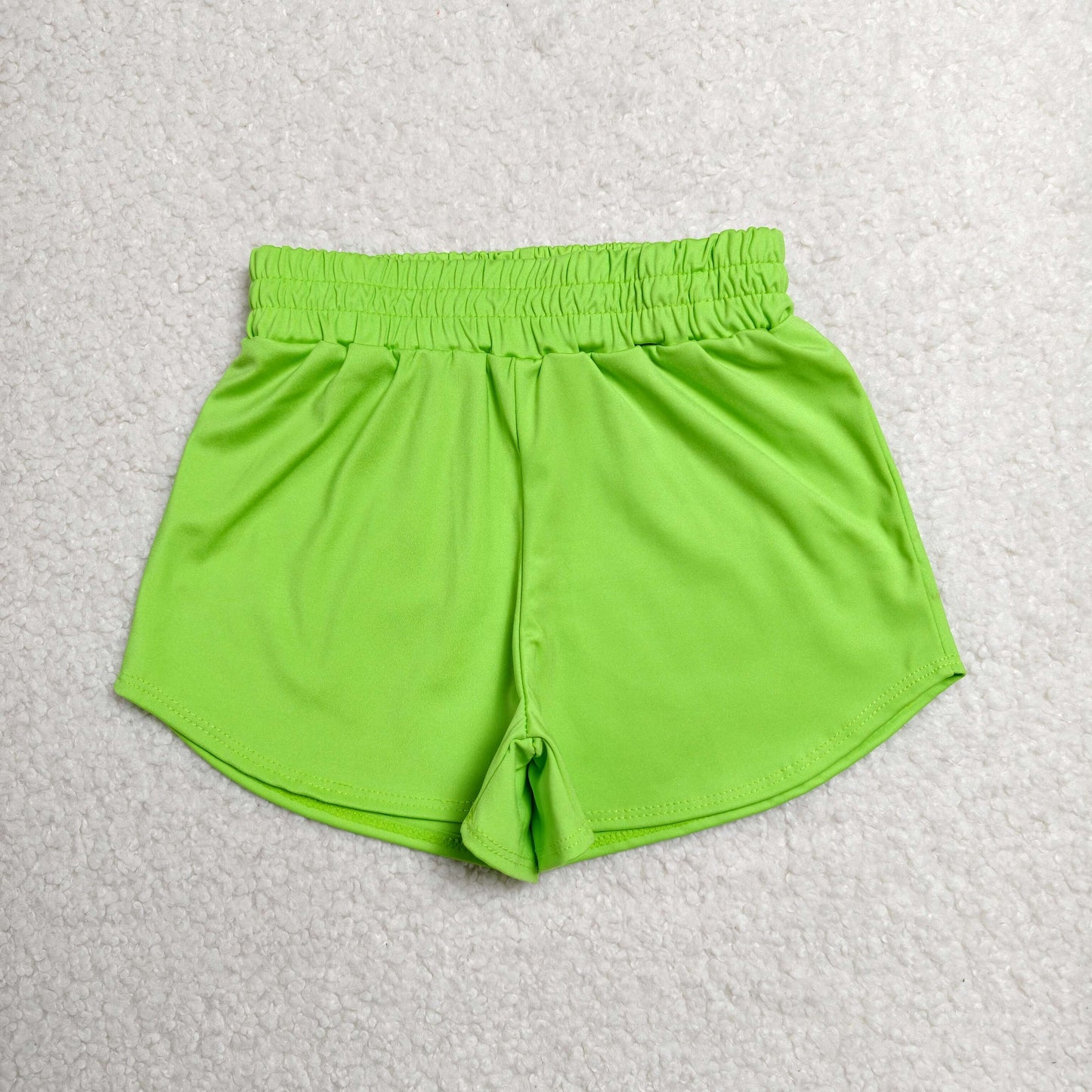 SS0903 green solid girl yoga shorts 202607 RTS
