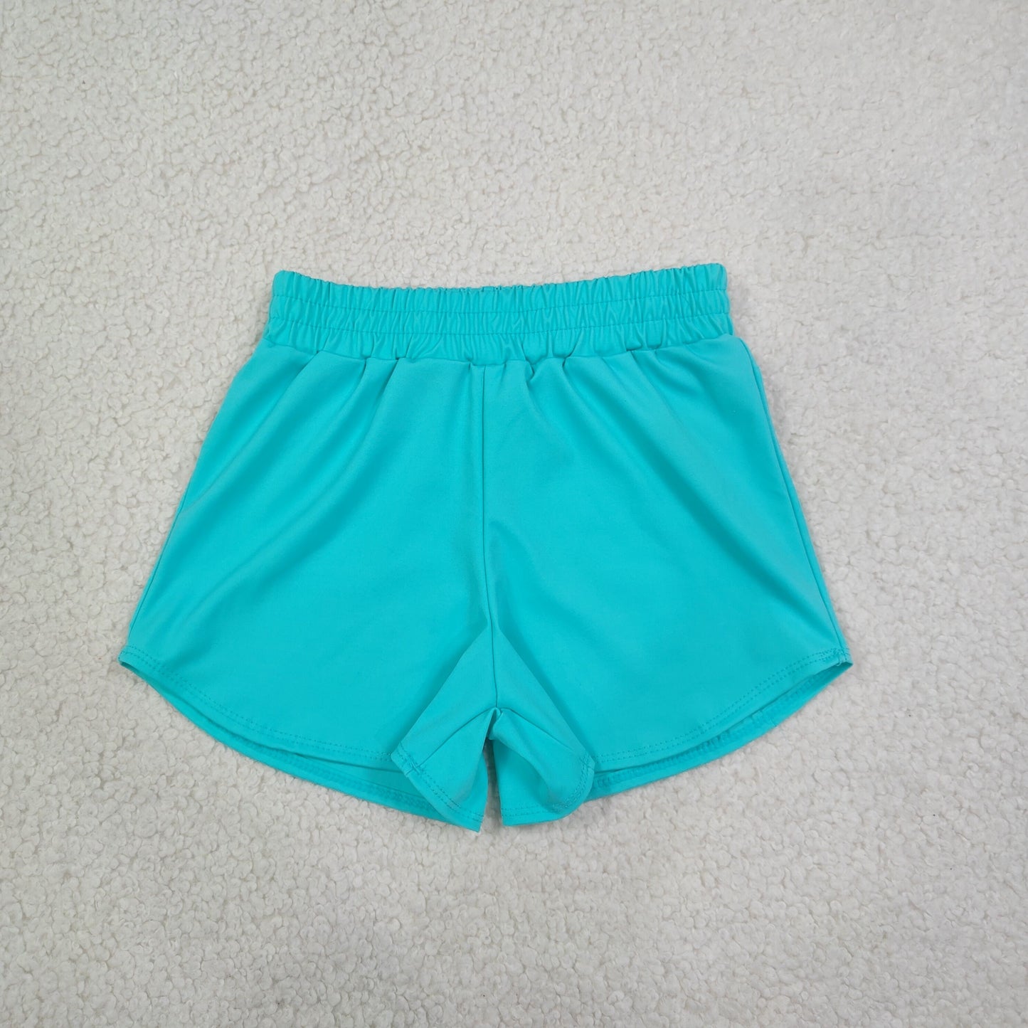 SS0907 blue solid girl yoga shorts 202608 RTS