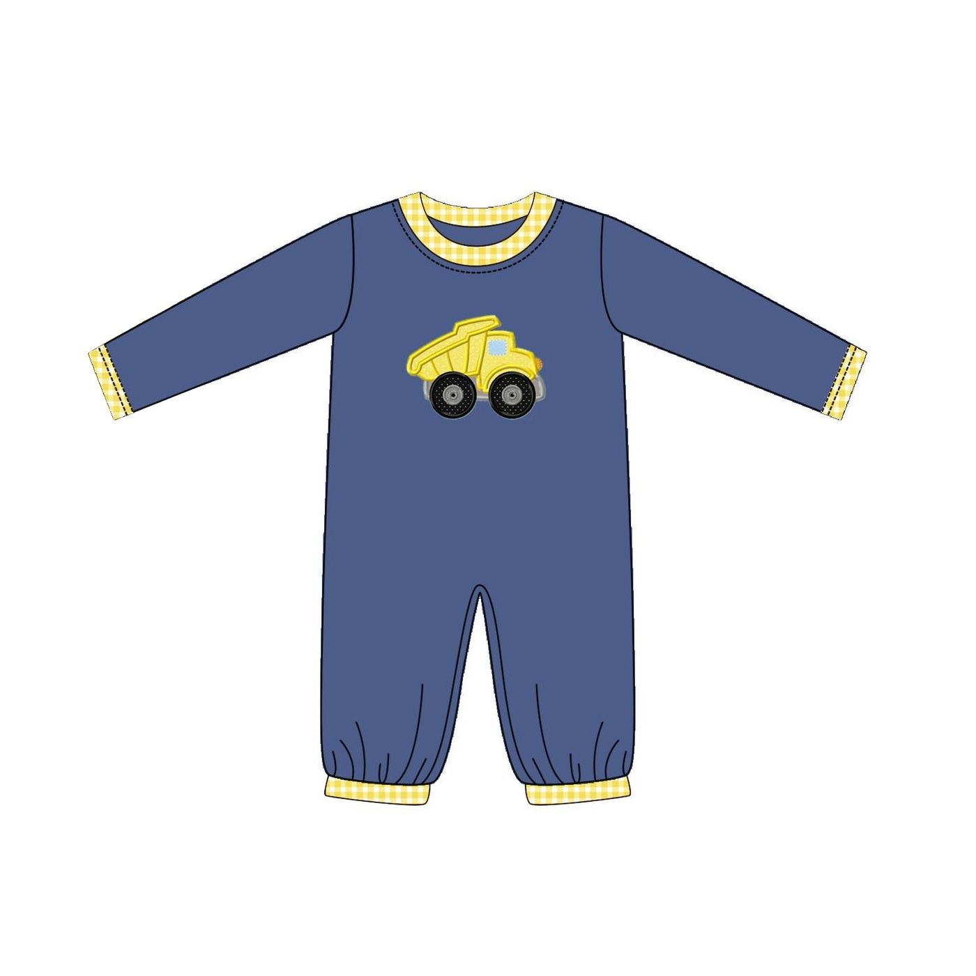 custom MOQ3 digger LR1803 sibling boy romper 202412