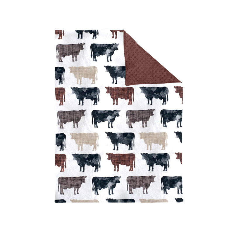 BL0059 preorder western cow brown blanket preorder 20230707