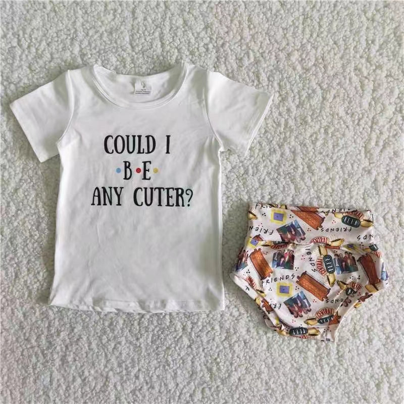 PROMOTION B4-10 short sleeve girl shorts bummies outfit