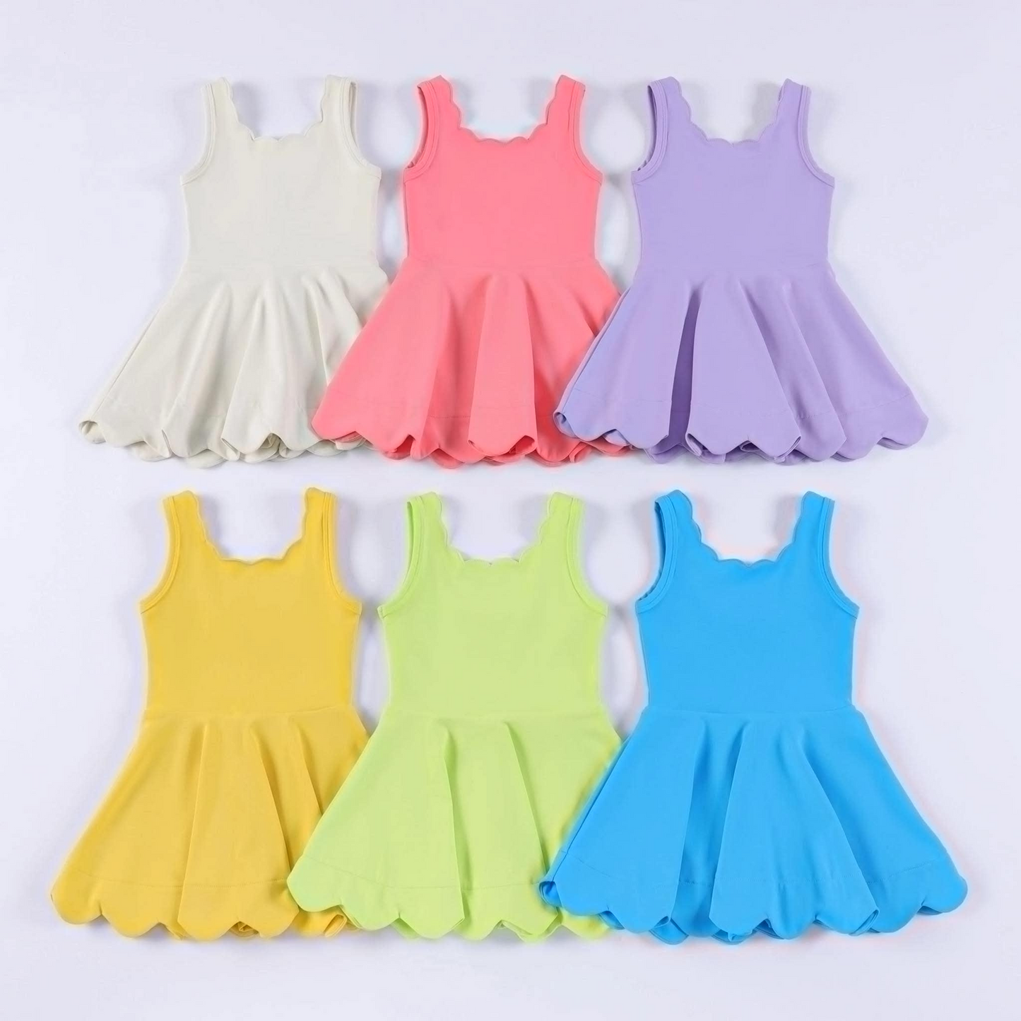 GSD2370 yoga white girl dress 202505 RTS