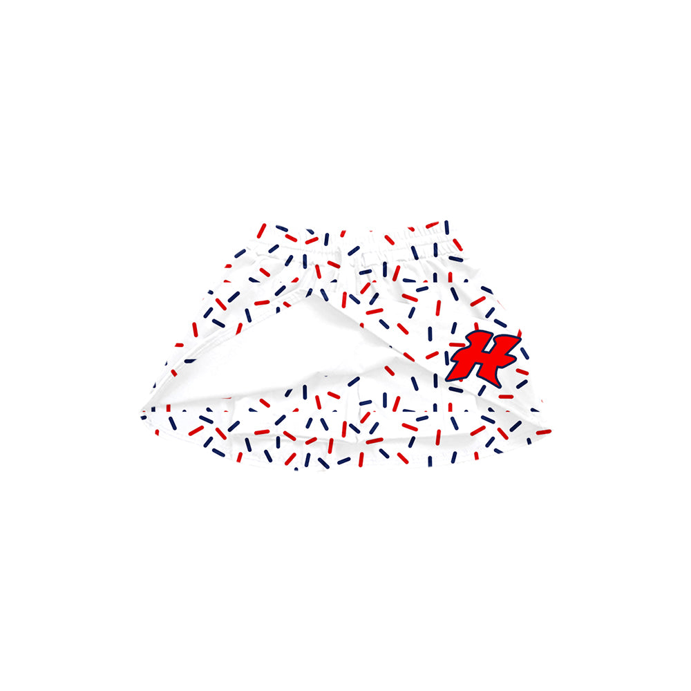 MOQ3 HAWKS CUSTOM KIDS splatter ice cream drip Girl skirt shorts 202504