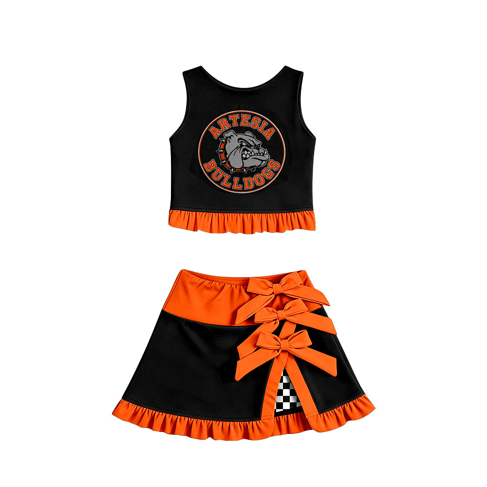 MOQ5 ARTESLA BULLDOGS Custom Yoga girl Skort OUTFIT