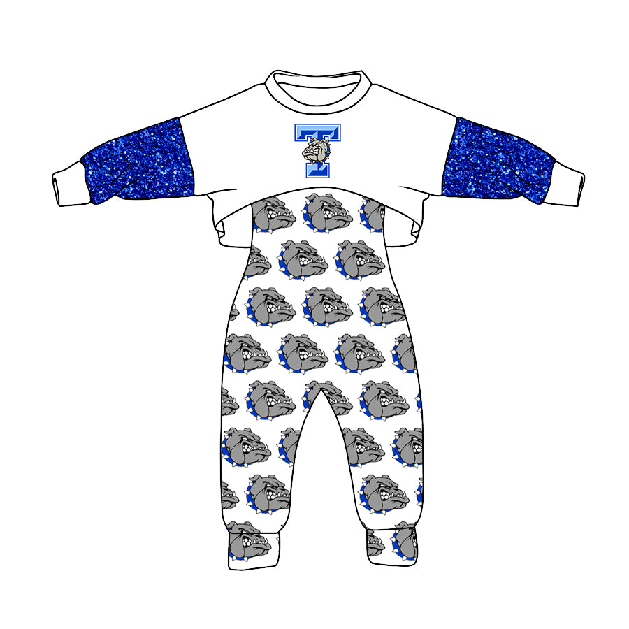 custom MOQ3 T dog girl overall football clothes