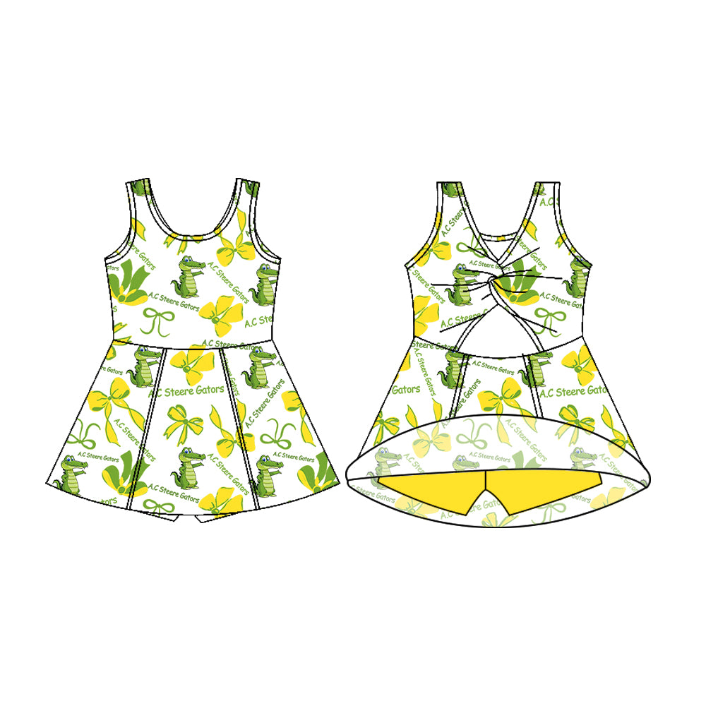 MOQ5 Custom A.C. Steere dinosaur yoga Yoga girl dress 2025