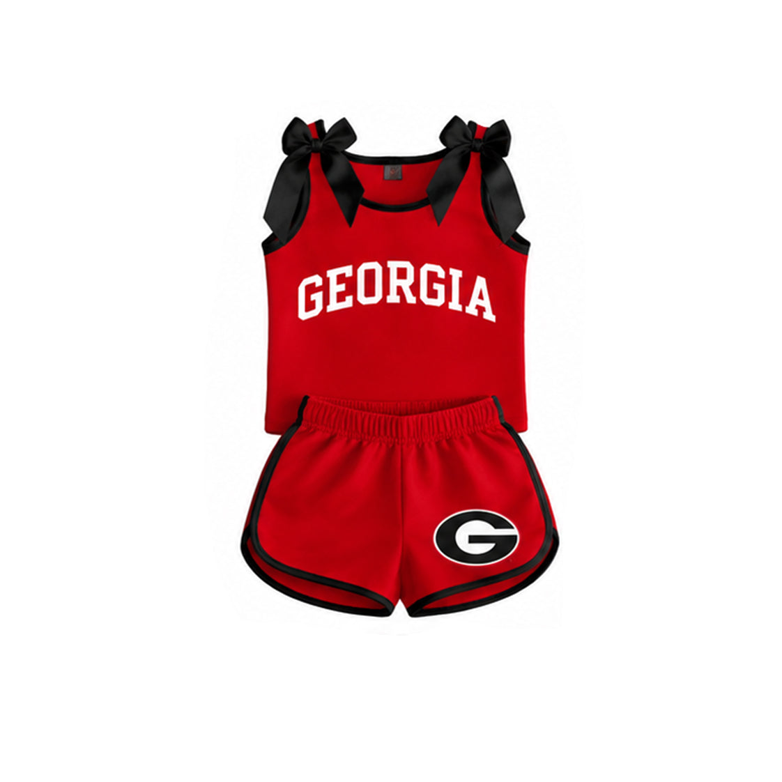 NO MOQ T GEORGIA cotton vinyl sports girl outfit shorts 202607 preorder