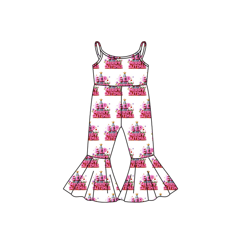 custom MOQ3 Christmas kids girl jumpsuit